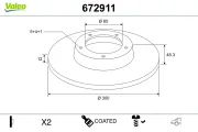 Bremsscheibe VALEO 672911