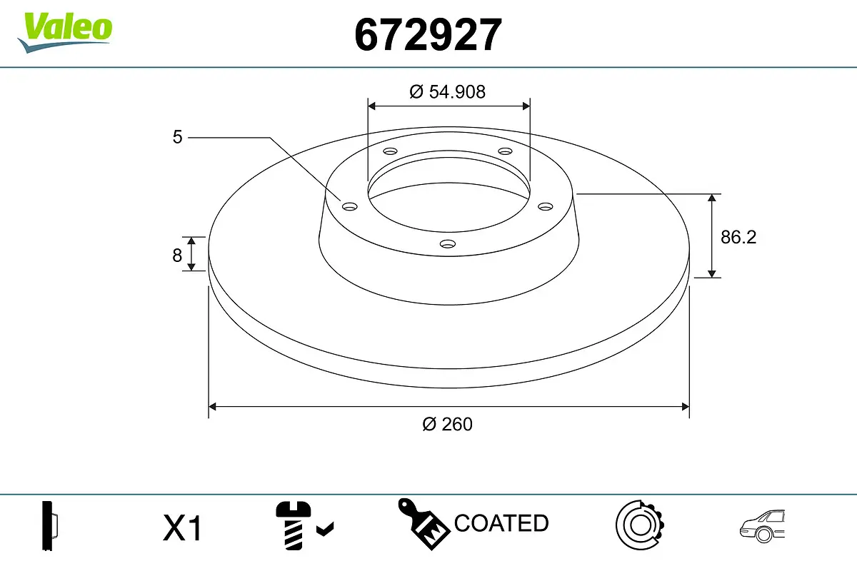 Bremsscheibe Hinterachse VALEO 672927