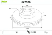 Bremsscheibe Vorderachse VALEO 672936