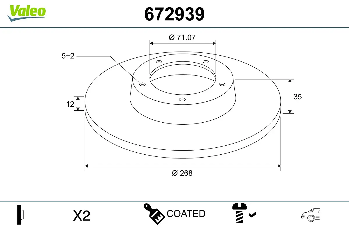 Bremsscheibe VALEO 672939