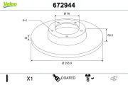 Bremsscheibe VALEO 672944