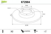 Bremsscheibe Hinterachse VALEO 672984