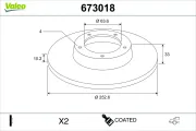 Bremsscheibe Hinterachse VALEO 673018