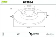 Bremsscheibe VALEO 673024