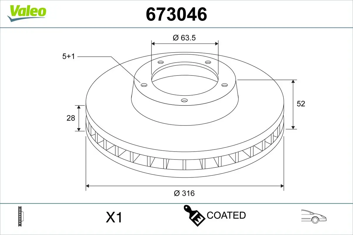 Bremsscheibe Vorderachse VALEO 673046