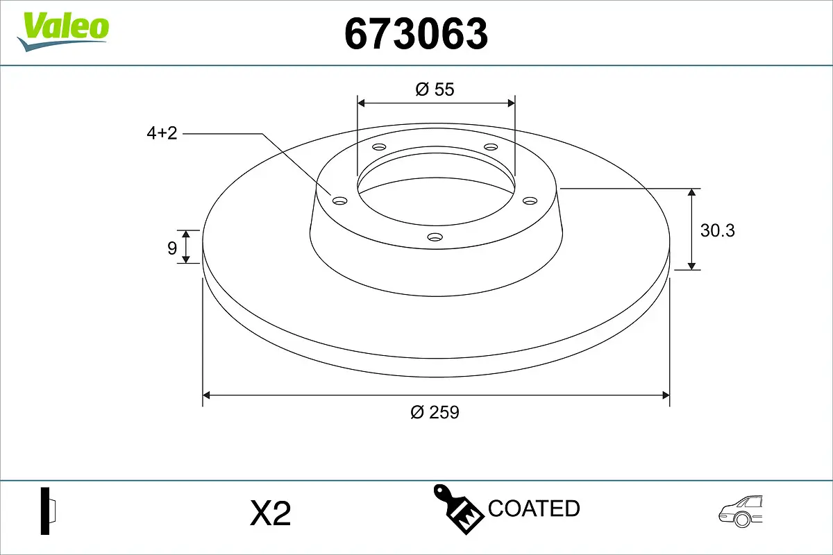 Bremsscheibe Hinterachse VALEO 673063