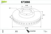 Bremsscheibe Vorderachse VALEO 673066