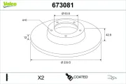 Bremsscheibe Vorderachse VALEO 673081