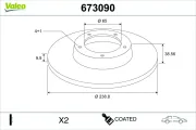 Bremsscheibe VALEO 673090