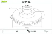 Bremsscheibe Hinterachse VALEO 673114