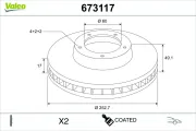 Bremsscheibe Vorderachse VALEO 673117