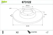 Bremsscheibe Hinterachse VALEO 673122