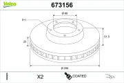 Bremsscheibe Vorderachse VALEO 673156