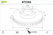 Bremsscheibe Hinterachse VALEO 673163