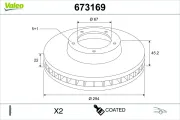 Bremsscheibe Vorderachse VALEO 673169