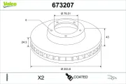 Bremsscheibe Vorderachse VALEO 673207