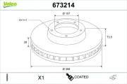 Bremsscheibe Hinterachse VALEO 673214