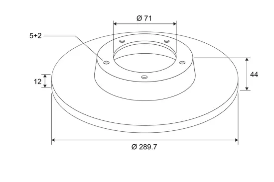 Bremsscheibe Hinterachse VALEO 673223 Bild Bremsscheibe Hinterachse VALEO 673223