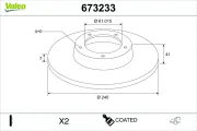 Bremsscheibe Hinterachse VALEO 673233