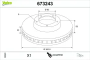 Bremsscheibe Vorderachse VALEO 673243