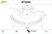 Bremsscheibe Vorderachse VALEO 673244