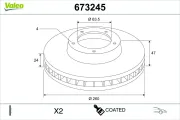 Bremsscheibe Vorderachse VALEO 673245