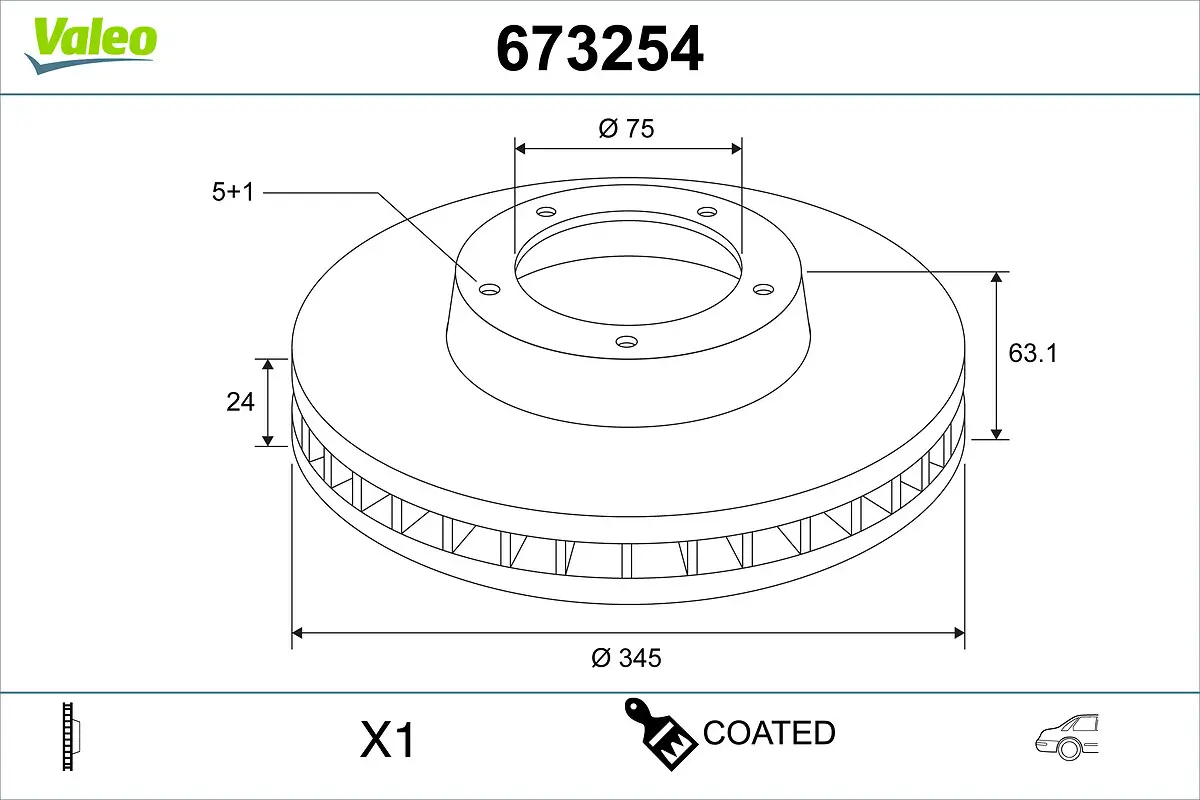 Bremsscheibe Hinterachse VALEO 673254