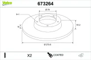 Bremsscheibe Hinterachse VALEO 673264
