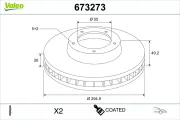 Bremsscheibe Vorderachse VALEO 673273
