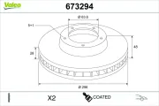 Bremsscheibe Vorderachse VALEO 673294