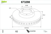 Bremsscheibe Vorderachse VALEO 673298