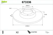 Bremsscheibe Vorderachse VALEO 673336
