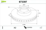 Bremsscheibe Hinterachse VALEO 673397