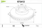 Bremsscheibe Vorderachse VALEO 673412