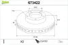 Bremsscheibe Vorderachse VALEO 673422
