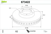 Bremsscheibe Vorderachse VALEO 673422