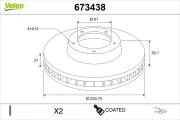 Bremsscheibe Vorderachse VALEO 673438