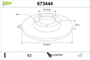 Bremsscheibe Hinterachse VALEO 673444