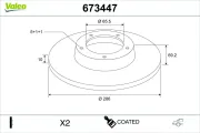 Bremsscheibe Hinterachse VALEO 673447