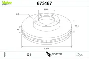 Bremsscheibe Vorderachse VALEO 673467