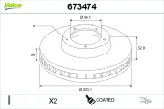 Bremsscheibe Vorderachse VALEO 673474