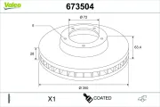Bremsscheibe Hinterachse VALEO 673504
