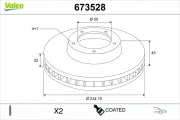 Bremsscheibe Vorderachse VALEO 673528