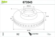 Bremsscheibe Vorderachse VALEO 673543