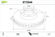 Bremsscheibe Hinterachse VALEO 673544