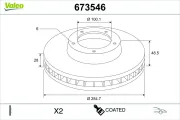 Bremsscheibe Vorderachse VALEO 673546