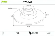 Bremsscheibe Hinterachse VALEO 673547