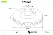 Bremsscheibe Vorderachse VALEO 673548