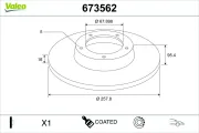 Bremsscheibe Vorderachse VALEO 673562