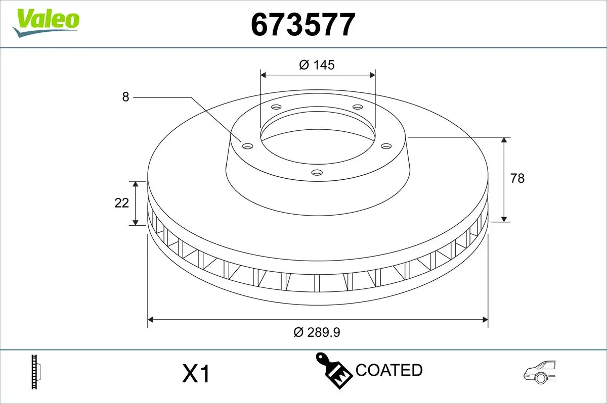 Bremsscheibe Hinterachse VALEO 673577